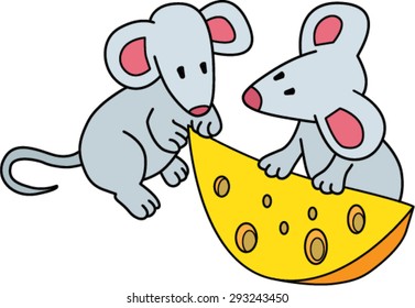 Animals vector. Animals cartoon.  Little mice illustration