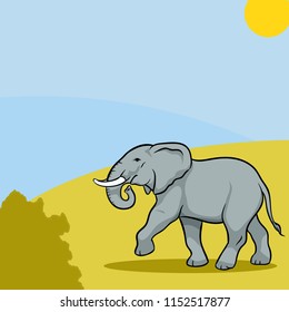 Animals vector collection elephant illustration