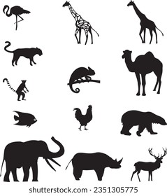 Animals vector format for graphic design projects