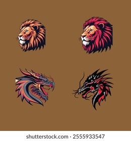 Animals vector head icon symbol