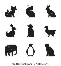 Animals vector icon design tamplate