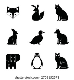 Animals vector icon design tamplate