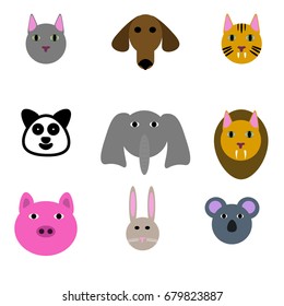 Animals vector icon set
