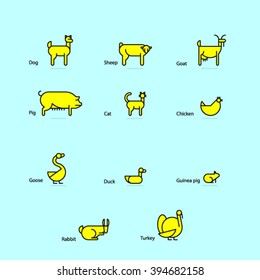 Animals vector icons