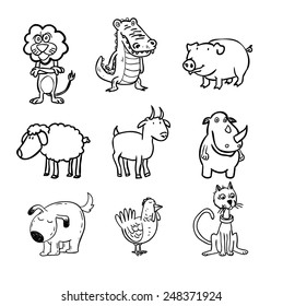 animals ,vector illustration.
