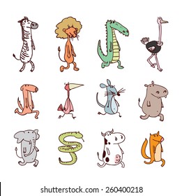 animals ,vector illustration.