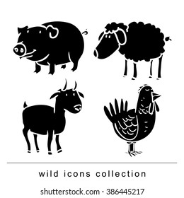 animals ,vector illustration.
