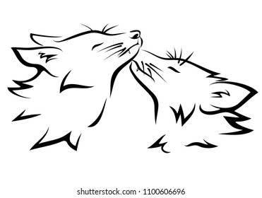  animals, vector illustration, love