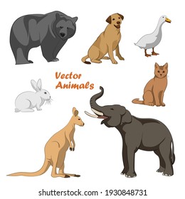 Animals vector illustration set 1