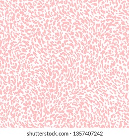 Animals Vector seamless Faux Leopard Skin Pattern with pink spots on white  background. Vector illustration animal repeat surface pattern