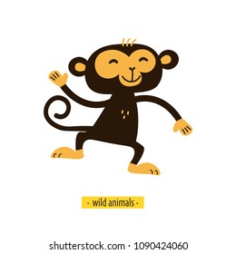 Animals vector set. Cartoon Monkey pirate.Perfect for wallpaper,print,packaging,invitations,Baby shower,birthday party,patterns,travel,logos etc