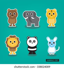 animals vector set.eps10
