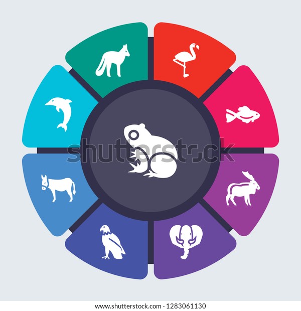 Animals Vector Template Infographics Business Concept Stock Vector