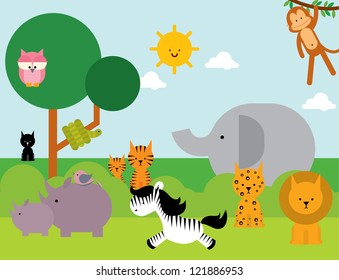 animals vector/illustration