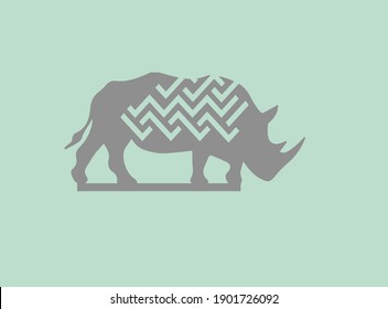 vectores de animales con patrones geométricos de corte