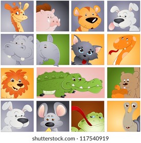 Animals Vectors - Profile Icon Concept