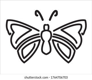 vector del logotipo de mariposa de animales salvajes