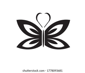 vector del logotipo de mariposa de animales salvajes
