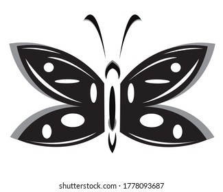 animals wildlife butterfly logo vector