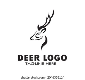 ANIMALS WILDLIFE DEER HEAD LOGO