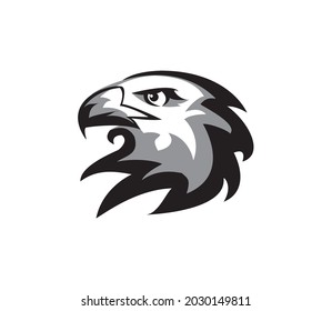 Animals wildlife eagle head logo vector