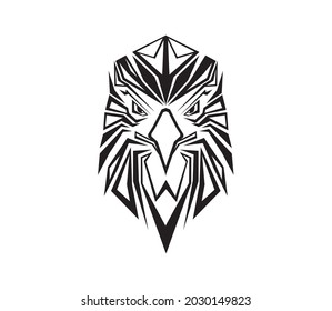 Animals wildlife eagle head logo vector