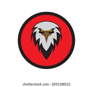 Vector del logotipo de la cabeza del águila de la fauna silvestre de los animales