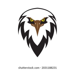 Vector del logotipo de la cabeza del águila de la fauna silvestre de los animales