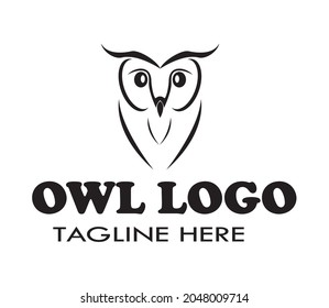 animals wildlife owl  logo vector simple