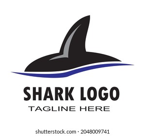 animals wildlife shark logo vector simple