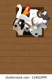 animals in window