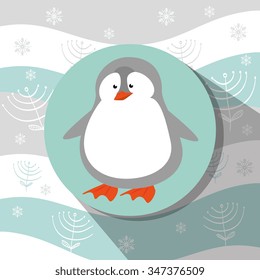 Animals in Winter and snow graphic design, vector illustration eps10
