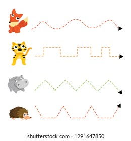 animals worksheet vector design