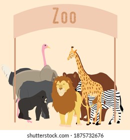 Los animales están en el zoológico 