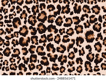 Vector leopardo salvaje dibujado