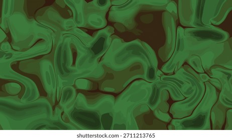 Superficie fluida verde Abstractas animada con el movimiento que fluye y el fondo rojo oscuro de las venas, plástico abstracto, Libre de regalías común.
