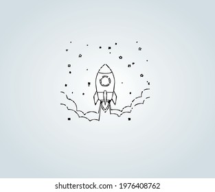 animated abstract space object for illustration