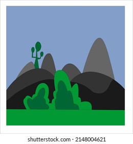 animated background, green and beautiful garden