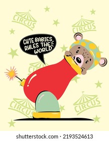 CARICATURA DE CÍRCULO DE OSO ANIMADO  