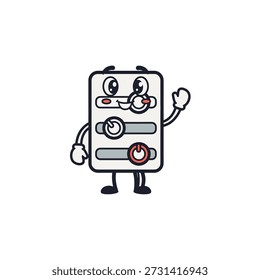 Configuraciones de ajuste de personajes animados, ilustración digital, entorno moderno, concepto lúdico