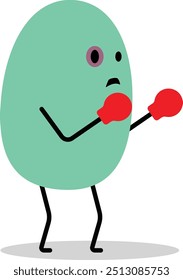 Animated character designs with silly and stupid behavior and expressions with a variety of good color variants, suitable for use as stickers, template backgrounds and so on