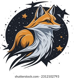 The animated charm of a fox shines through in this captivating vector illustration.