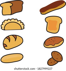 Animated collection of delicious buns
