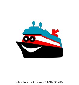 Animated cruise ships are great for children's books and toys or learning to color