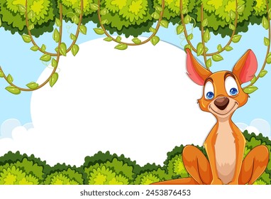 Animated deer with a bright, inviting background.