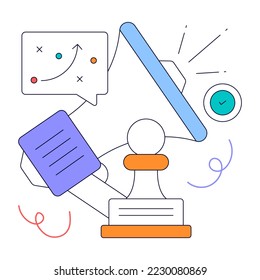 Un diseño animado de marketing digital 