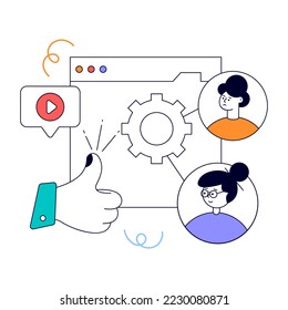 Ein animiertes Design des digitalen Marketing 