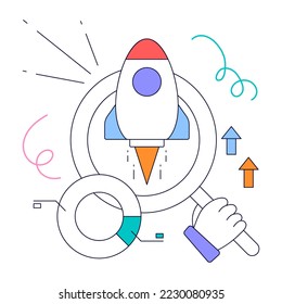 Un diseño animado de marketing digital 
