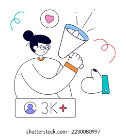 Ein animiertes Design des digitalen Marketing 