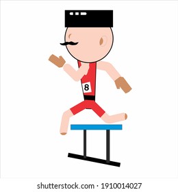 
animated design of uncle mustache in sports